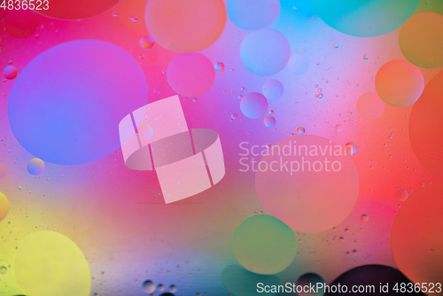 Image of Rainbow abstract background picture made with oil, water and soap