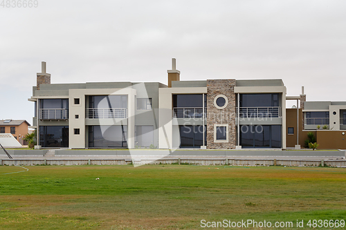 Image of street in Walvis Bay city, Namibia