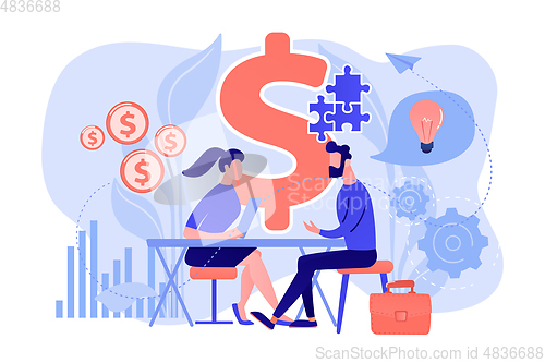 Image of Consultative sales concept vector illustration.