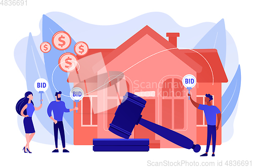 Image of Auction house concept vector illustration.