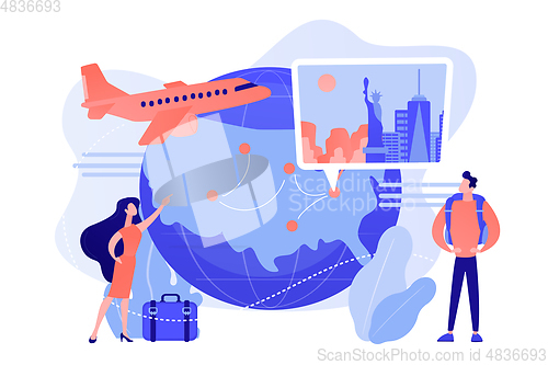 Image of Inside country traveling concept vector illustration.