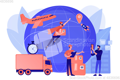 Image of Express delivery service concept vector illustration.
