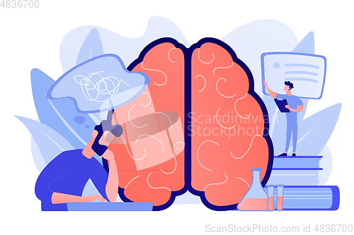 Image of Alzheimer disease concept vector illustration.