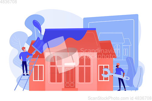 Image of House renovation concept vector illustration.