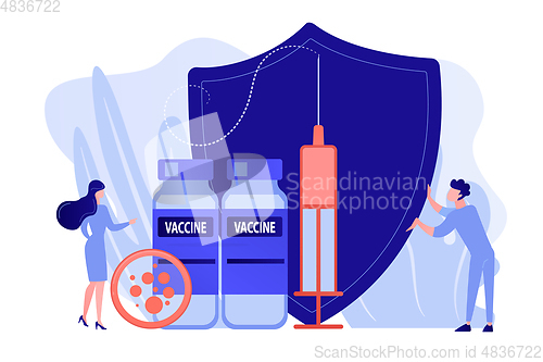 Image of Vaccination program concept vector illustration.