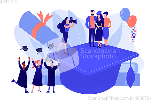 Image of Graduation concept vector illustration