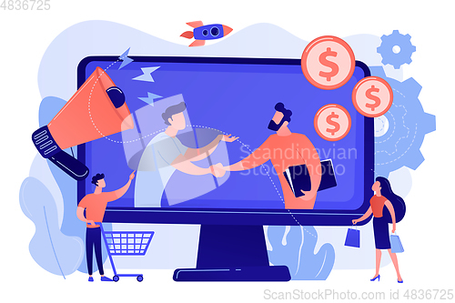 Image of Affiliate marketing concept vector illustration.