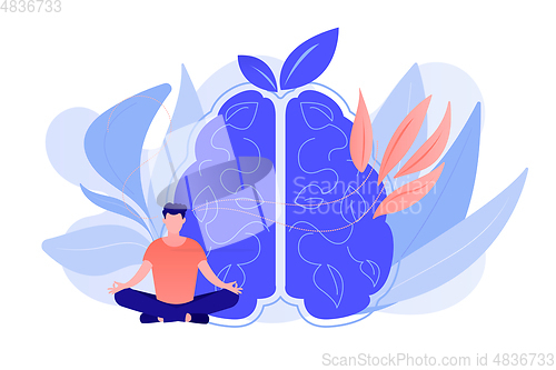 Image of Mindfulness concept vector illustration.