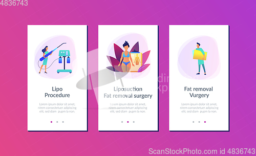 Image of Liposuction app interface template.