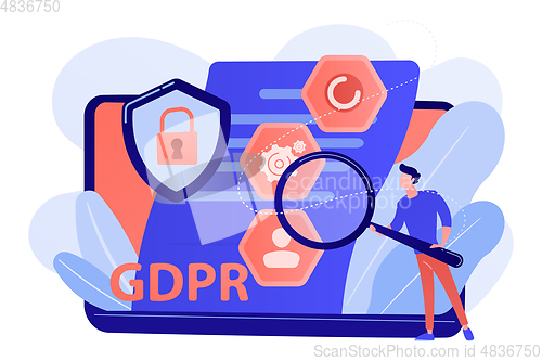 Image of General data protection regulation concept vector illustration.