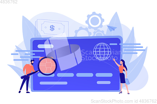 Image of Plastic money concept vector illustration.