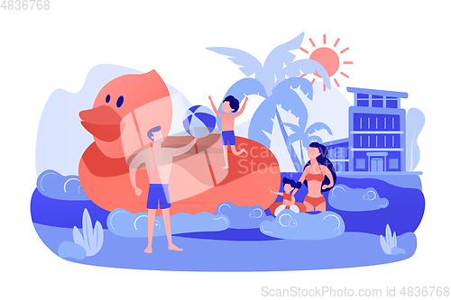 Image of Family vacation concept vector illustration