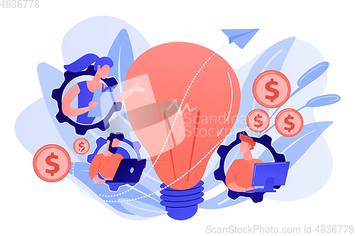 Image of Business trend analysis concept vector illustration.