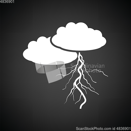 Image of Clouds and lightning icon