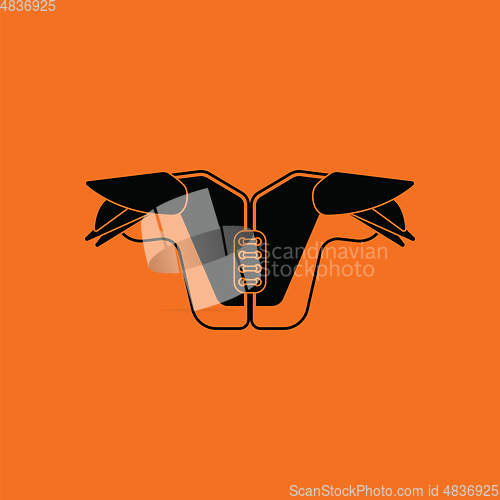 Image of American football chest protection icon