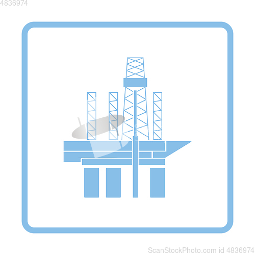 Image of Oil sea platform icon