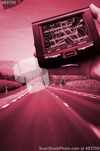 Image of GPS in a man hand