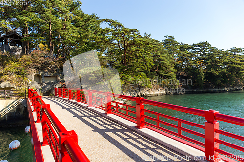 Image of Matsushima and red bridge