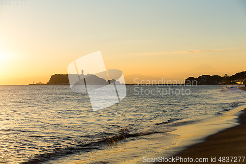 Image of Shonan Beach at sunset