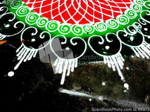 Image of Handpainting on the street-Rangoli6