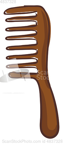 Image of A brown comb vector or color illustration