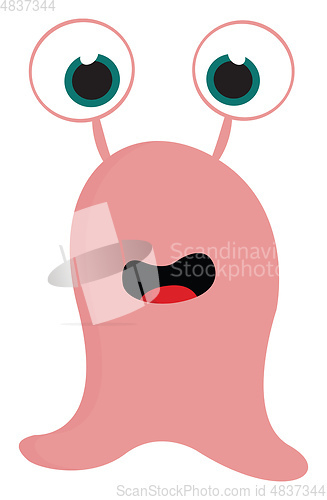 Image of A cute Pink monster vector or color illustration