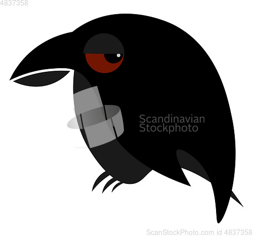 Image of Raven illustration vector on white background 