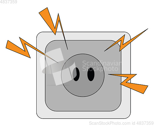 Image of Electric plug illustration vector on white background 