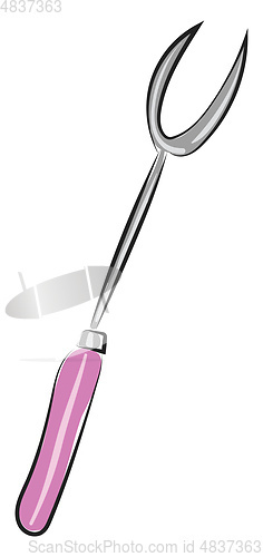 Image of Macaroni fork vector or color illustration