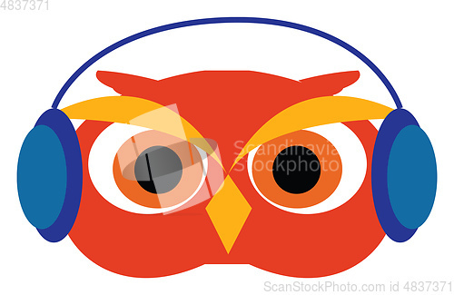 Image of Owl in glasses illustration vector on white background 