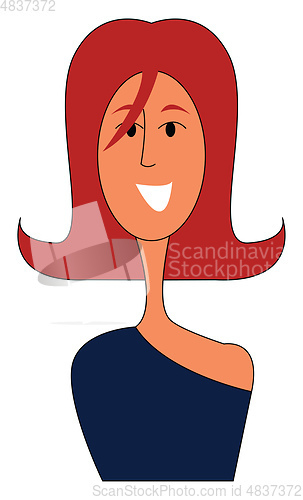 Image of Smile girl illustration vector on white background 
