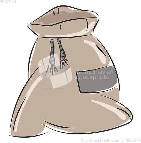 Image of A sack of flour vector or color illustration