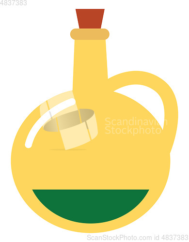 Image of Portrait of butter in a round conical flask vector or color illu