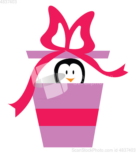 Image of Pink present illustration vector on white background 