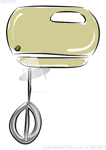 Image of Brown kitchen mixer illustration vector on white background 