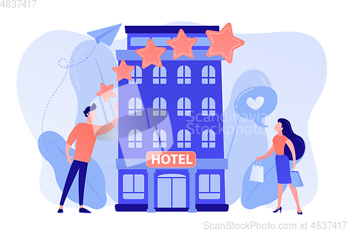 Image of Boutique hotel concept vector illustration.