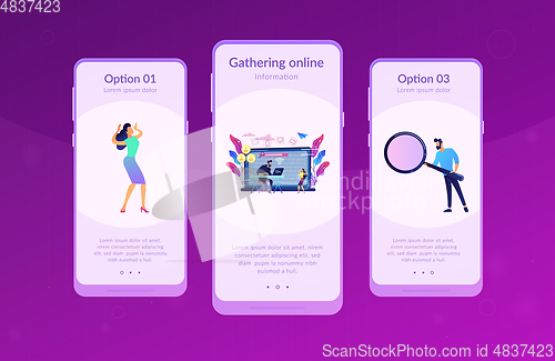 Image of Doxing app interface template.