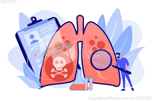 Image of Lower respiratory infections concept vector illustration.