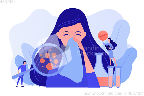 Image of Allergic diseases concept vector illustration.