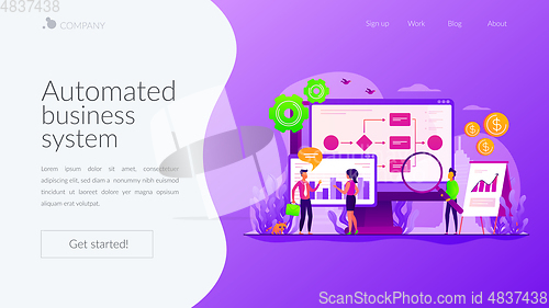 Image of Business process automation landing page template