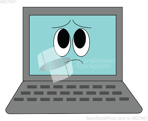 Image of Advanced laptop vector or color illustration