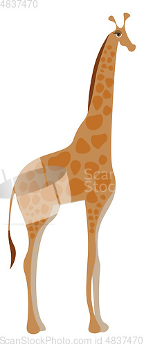 Image of Drawing of a giraffe vector illustration 