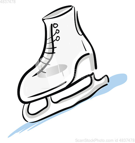 Image of Ice skate illustration vector on white background 