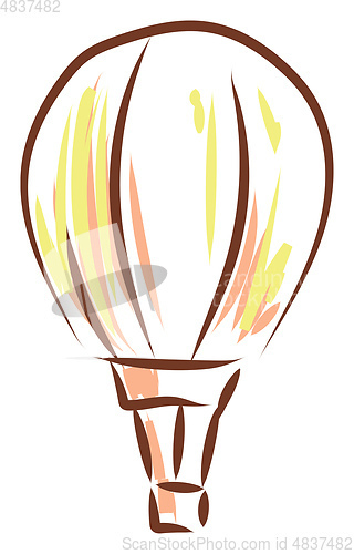 Image of Sketch of parachute vector or color illustration