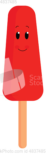 Image of Red ice cream illustration vector on white background 