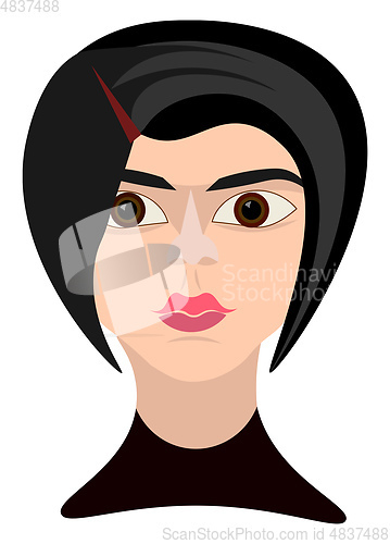 Image of Pixie haircut vector illustration 