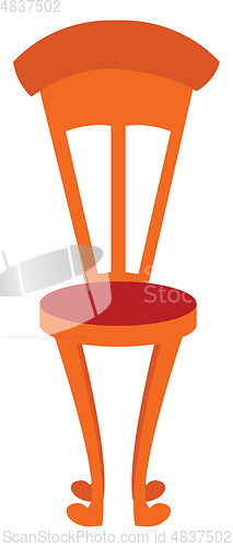 Image of Painting of a brown wooden chair vector or color illustration