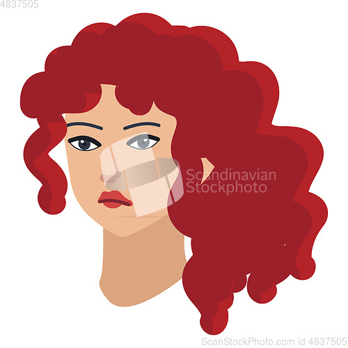 Image of Redhead girl with curly hair 