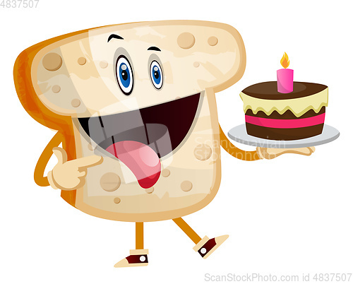 Image of Sweet Toast illustration vector on white background