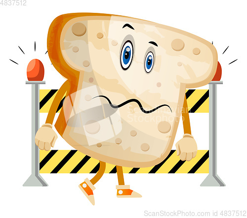 Image of Danger Bread illustration vector on white background